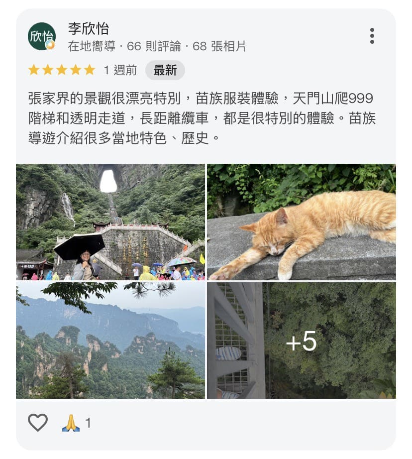 李欣怡 Google 評論截圖